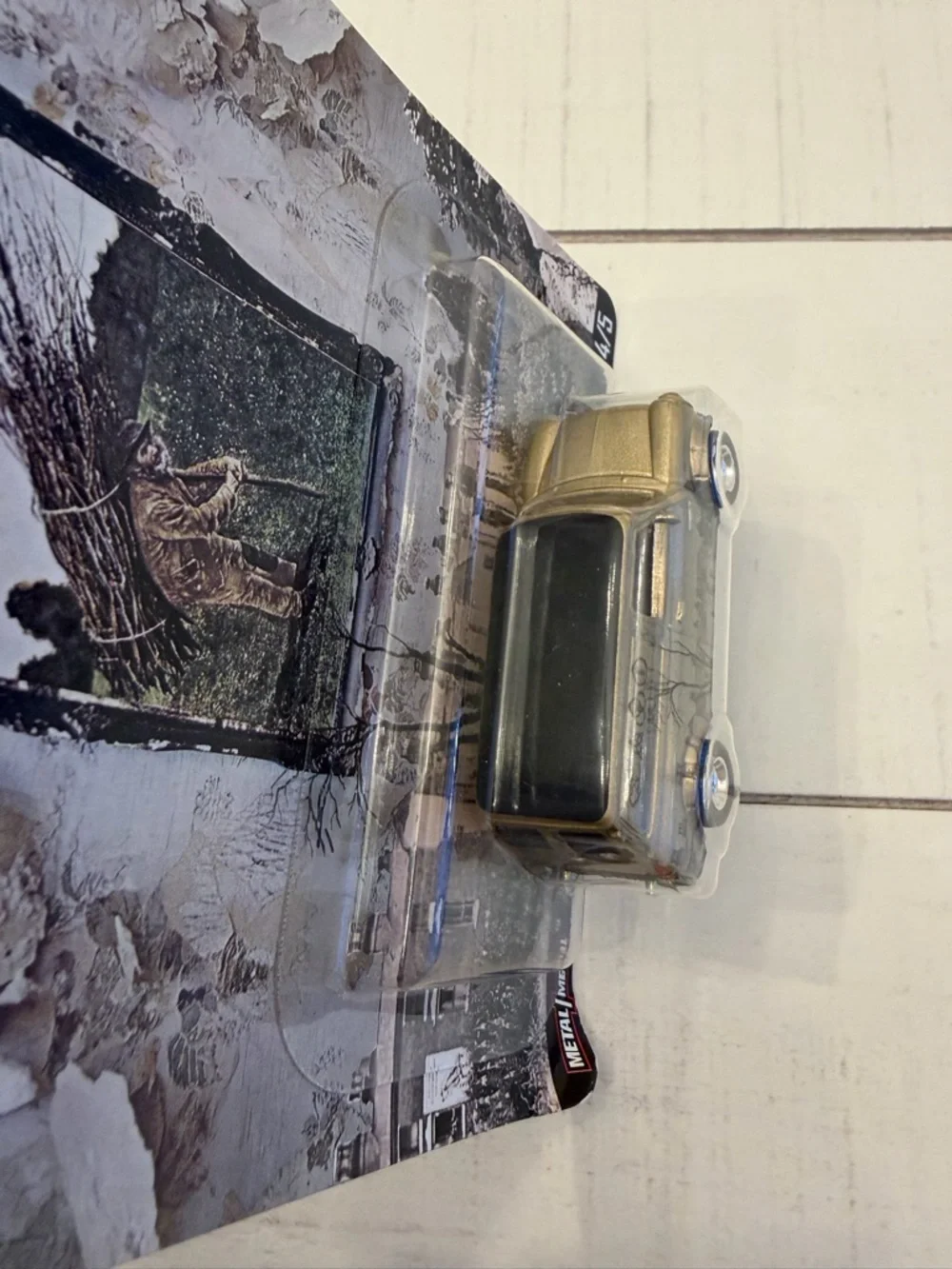 Led Zeppelin Hot Wheels '67 Austin Mini Van Toy Car -Metallic Gold with Graphics